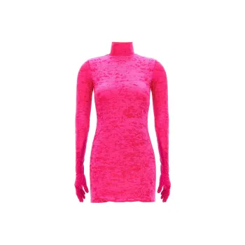 Vetements Logo Detailed Long-Sleeved Dress