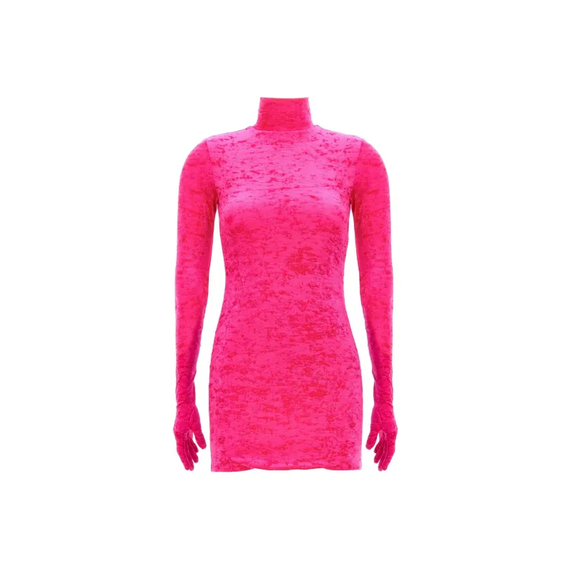 Vetements Logo Detailed Long-Sleeved Dress-0
