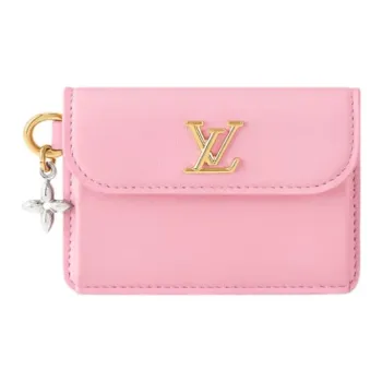 LOUIS VUITTON RECTO VERSO Calfskin Card Holder Mini Women's Cotton Candy