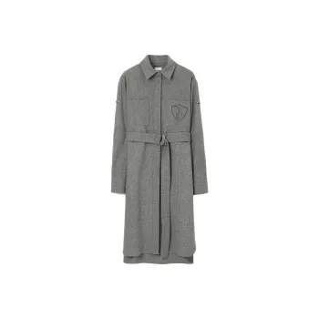 Burberry Long Sleeved Dresses Women's Light Heather Gray