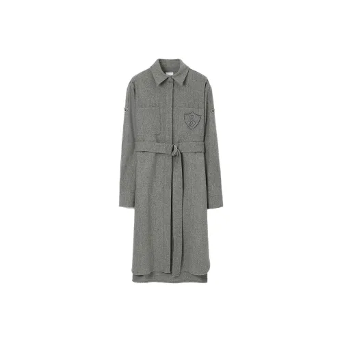 Burberry Long Sleeved Dresses Women's Light Heather Gray