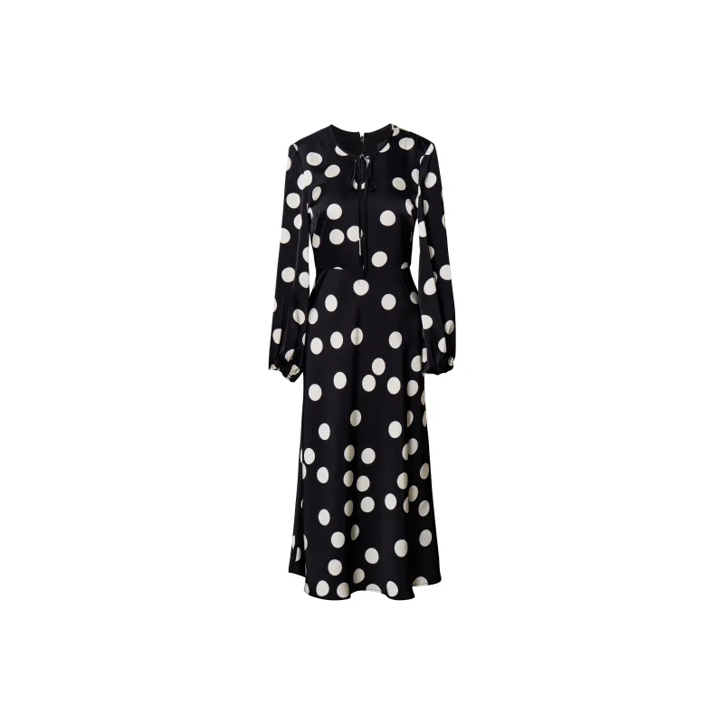 ROEYSHOUSE Long Sleeved Dresses Women's Polka Dot-0
