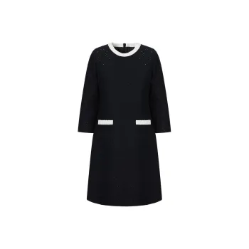 JZ. ANNAKRO Long Sleeved Dresses Women's Plain Black