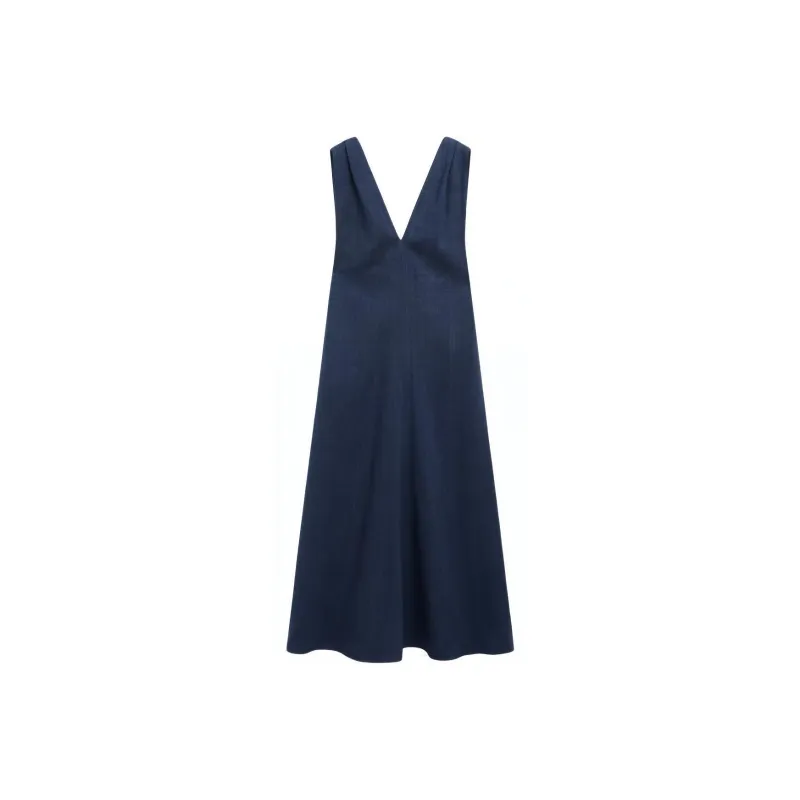 Massimo Dutti Slip Dresses Women's Indigo-0