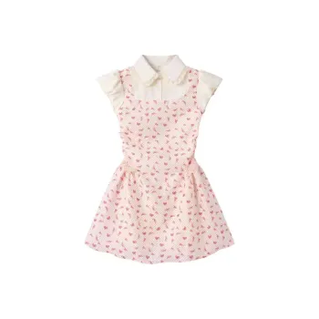 ABCMININ Short Sleeved Dress Women's Pink
