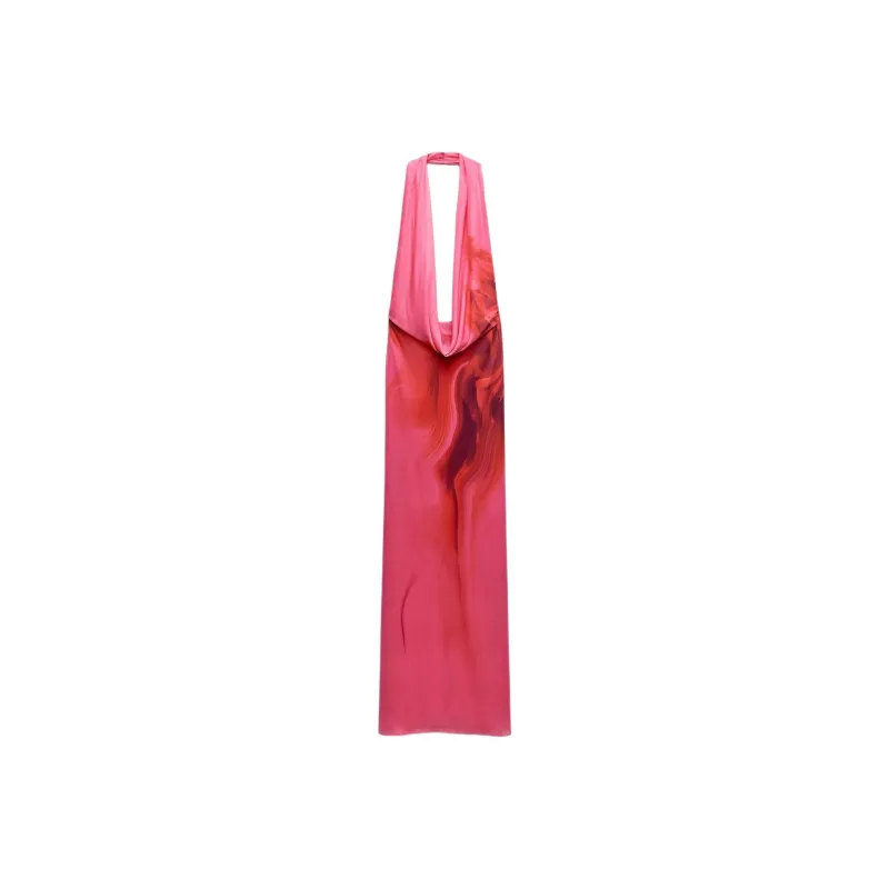 ZARA Slip Dresses Women's Pink-0