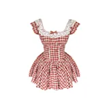 Red Plaid Dress