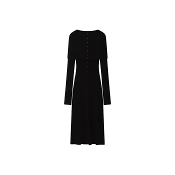 VIKTORIACHAN FW24 Long-Sleeved Dresses Women's Black