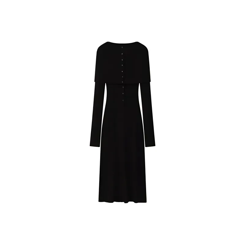 VIKTORIACHAN FW24 Long-Sleeved Dresses Women's Black-0