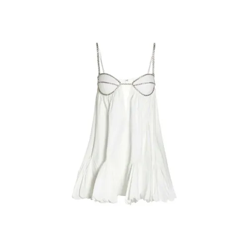 AREA Slip Dresses Women's White