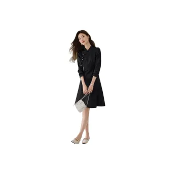 Mo Han Yi Mei Long Sleeved Dresses Women's Black