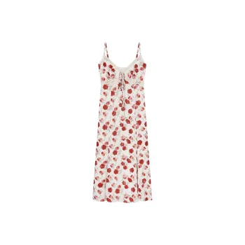ANNIBUHUO Slip Dress Women's Rose Dress