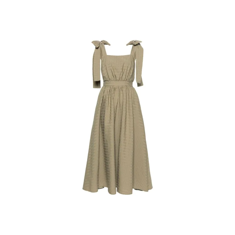 MSGM Slip Dresses Women's Sage Green-0