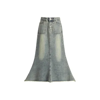 SONGS ALONG Denim Long Skirts Women's