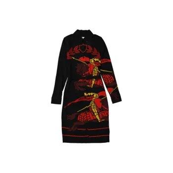 Burberry Long-Sleeved Dresses Women's Red