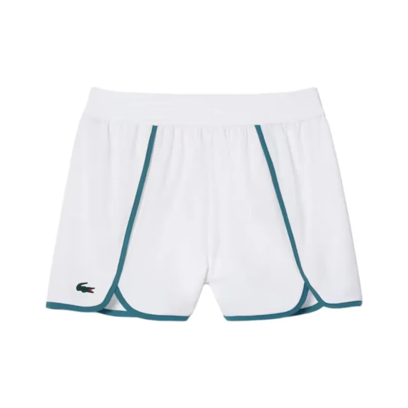 LACOSTE Casual Shorts Women's White/Blue-0
