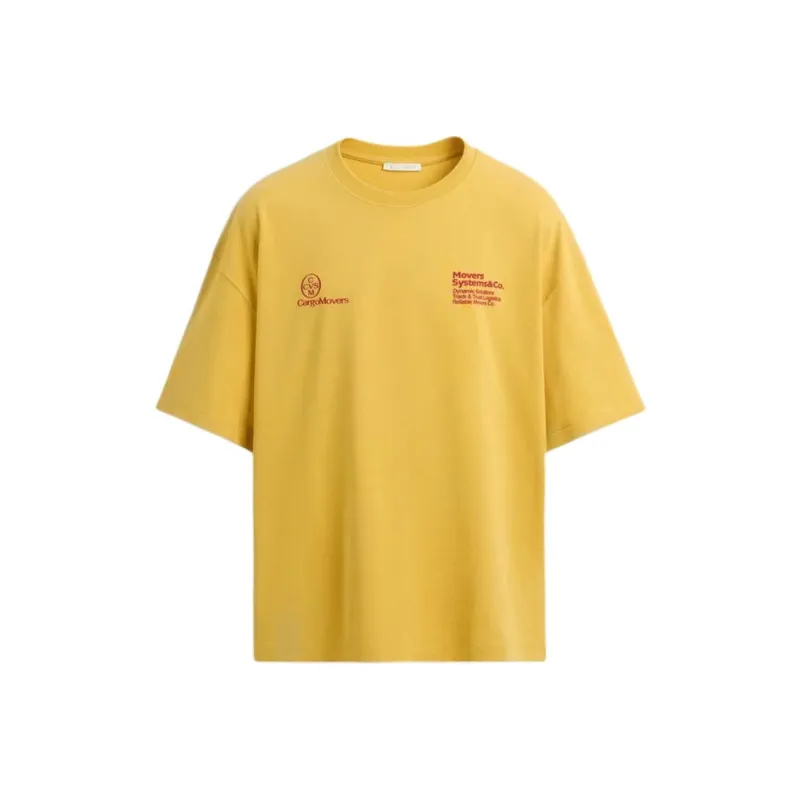 ZARA T Shirts Men Mustard-0