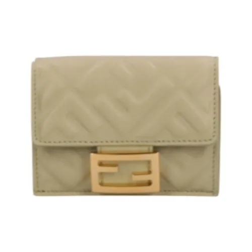 fendi silk Baguette Lambskin Wallet Women's Green