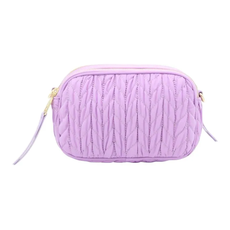 VERSACE JEANS COUTURE Nylon Shoulder Bag, Crossbody Bag Women's Purple-2