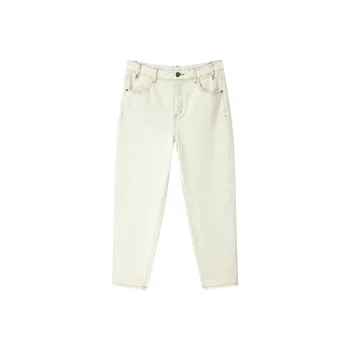 Yu Qianwen Jeans Women's Beige