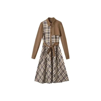 Dme Long Sleeved Dresses Women's Khaki