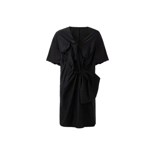 Self Who Short Sleeved Dress Women's Black