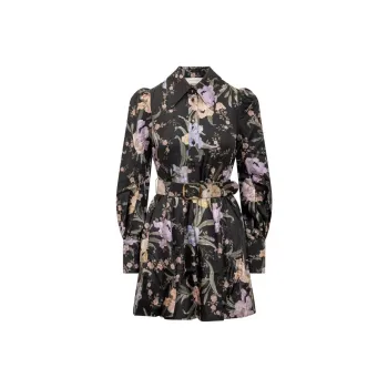 Zimmermann Floral Printed Belted Dress