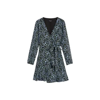 Bebe Long Sleeved Dresses Women's Black Blue