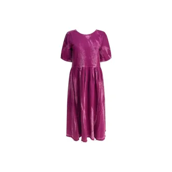 GANNI Short Sleeved Dress Women's Purple