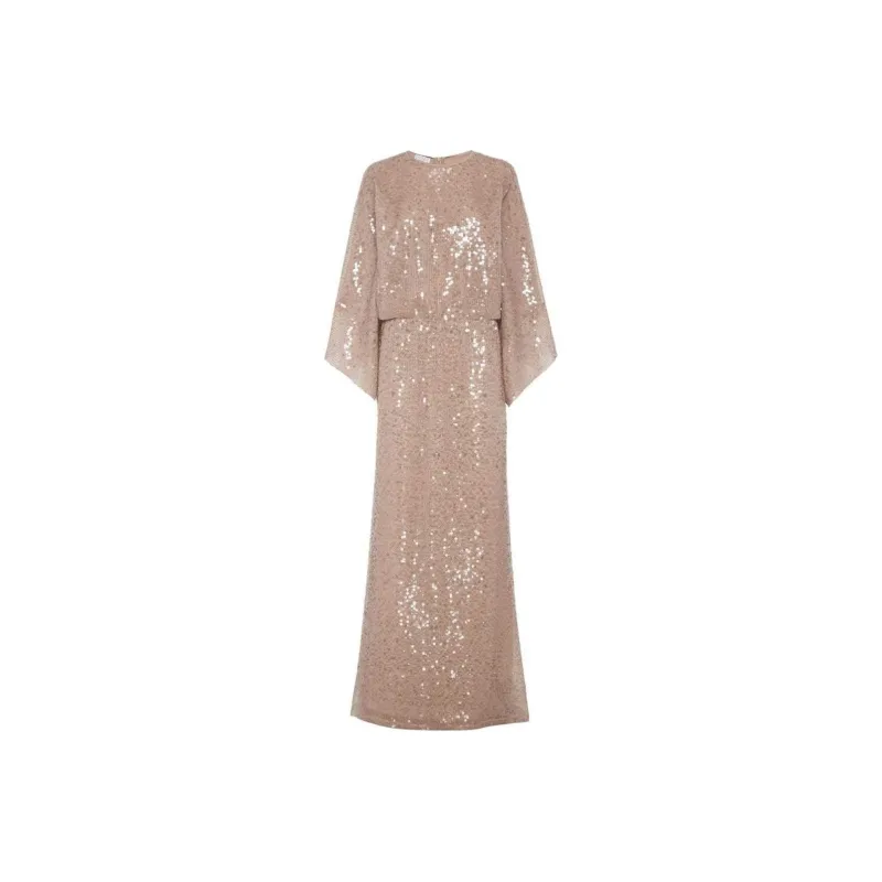Brunello Cucinelli Sequinned Silk Maxi Dress-0