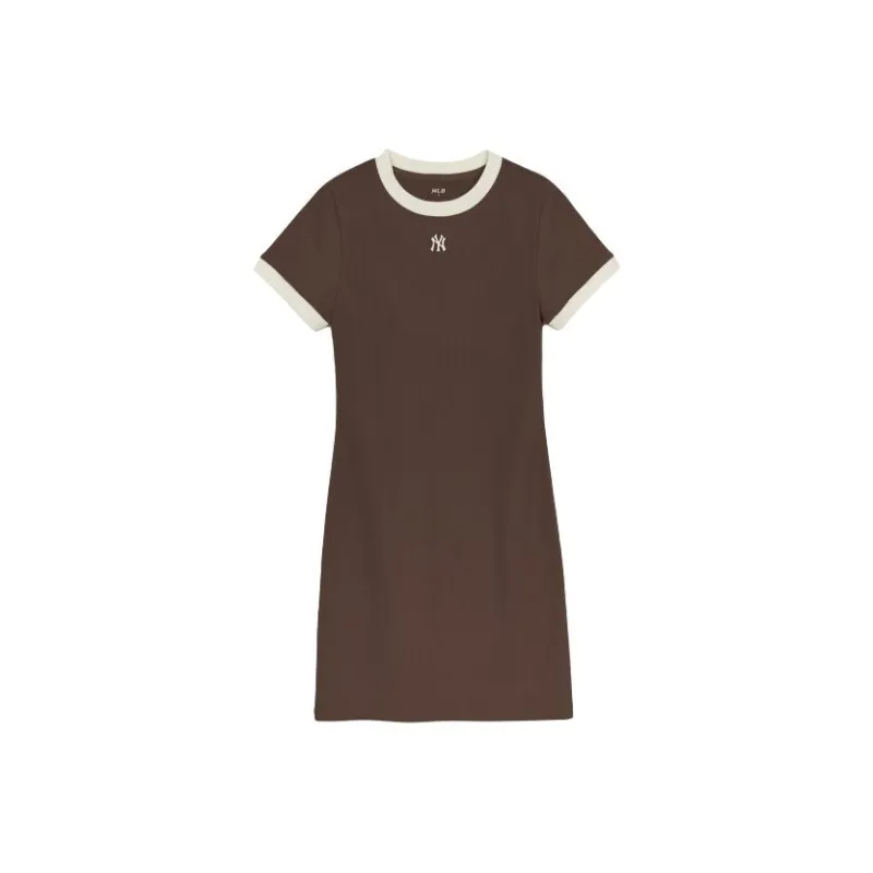 MLB New York Yankees Golji Short Sleeved Dress Women's Brown-0