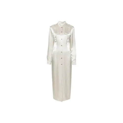 NANUSHKA Satin Shirt Maxi Dress