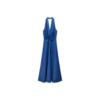 ZARA Sleeveless Dress Women's Famous Blue