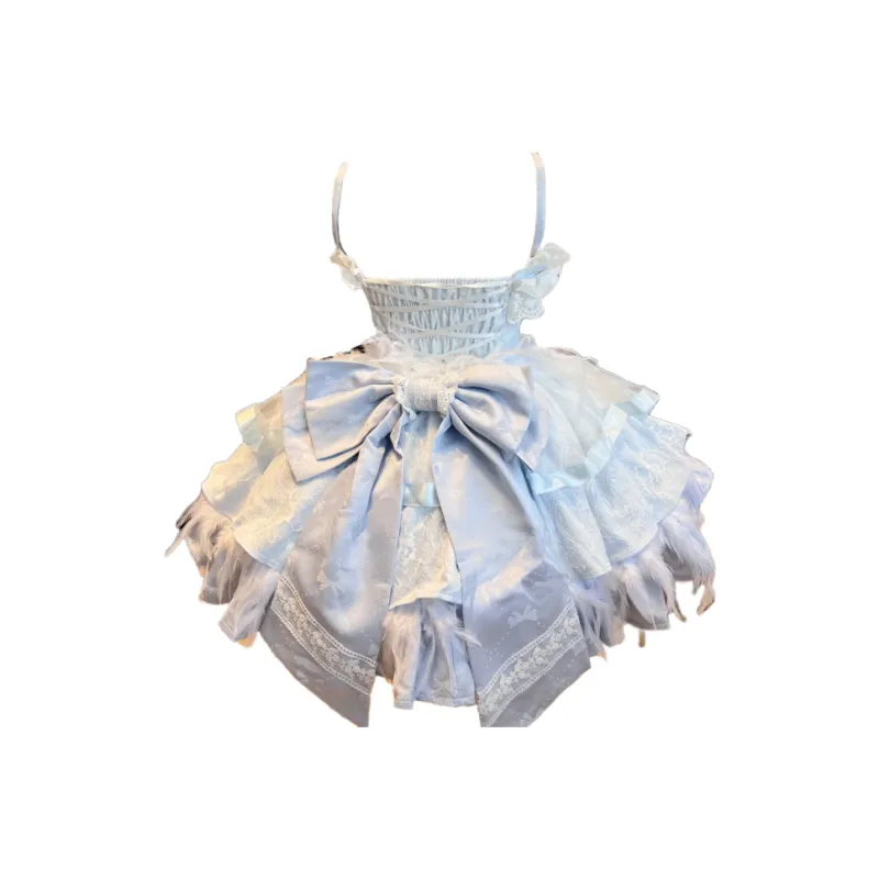 OUTDOORPRINCE Lolita Fashion Women's Blue White-1