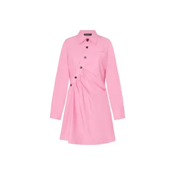 MO&CO Long-Sleeved Dresses Women's Barbie Pink