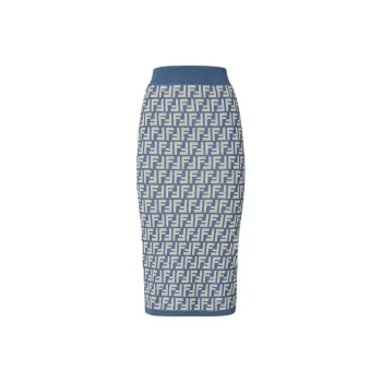 FENDI FF jacquard Midi Skirt