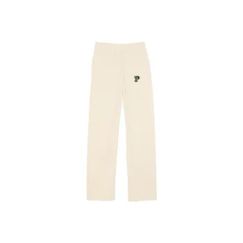 Victoria's Secret PINK Ivy Fleece Straight-Leg Sweatpants/White Shell Knitted Sports Pants Women's White Shells
