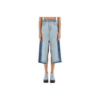 Stella McCartney Contrast Panel Denim Skirt