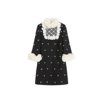 Valentino FW24 Long Sleeved Dresses Women's Black White