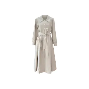 TURN UP Long Sleeved Dresses Women's Apricot
