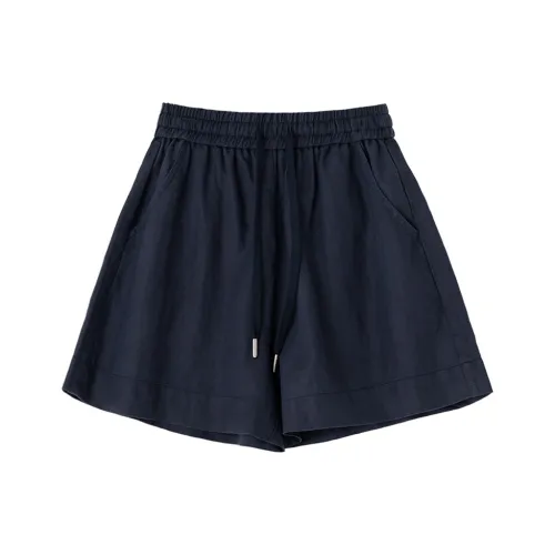 SOON FLOWER Casual Shorts Women's Navy Blue