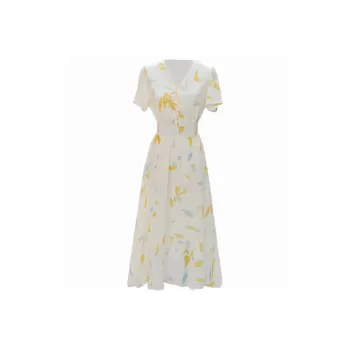 Wbwq Short Sleeved Dress Women's Floral