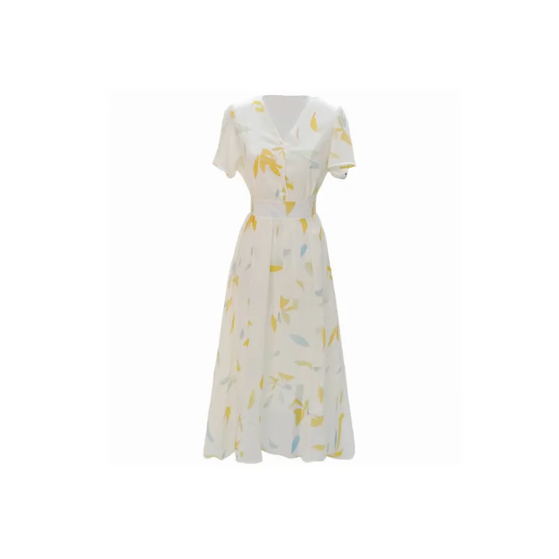 Wbwq Short Sleeved Dress Women's Floral-0