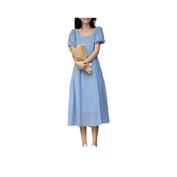 Demana Short Sleeved Dresses Women's Light Blue
