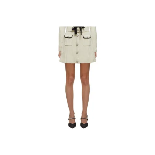 Self-portrait Casual Short Skirts Women's White