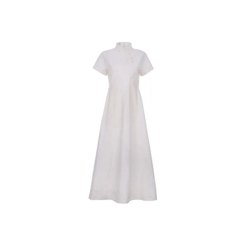 SHIATZY CHEN Band-collar Midi Dress-0
