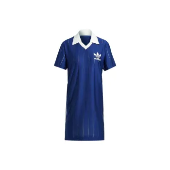Adidas Originals Knit Collar Short Sleeve Dress