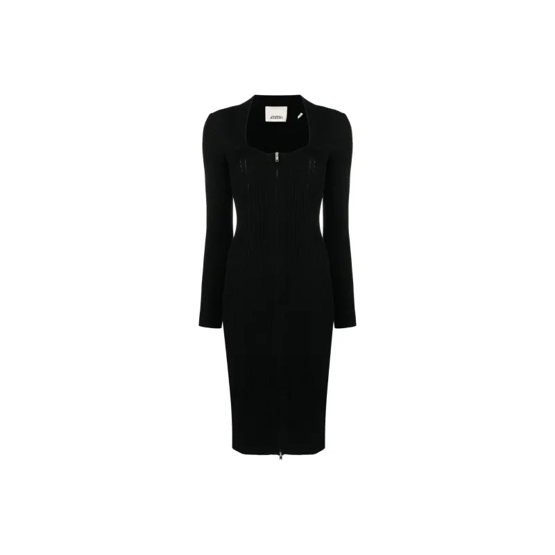ISABEL MARANT Zael Zip Up Midi Dress-0