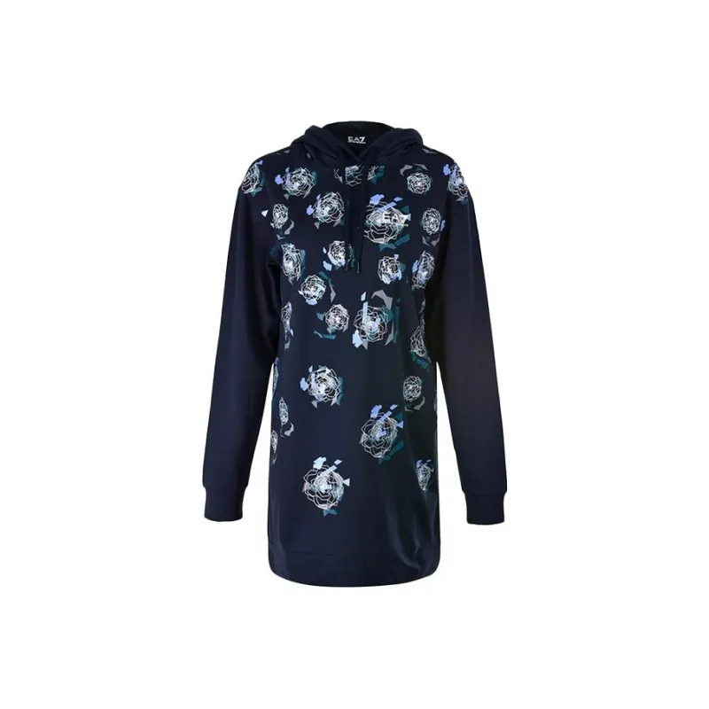 EMPORIO ARMANI EA7 Long Sleeved Dresses Women's Dark Blue-0
