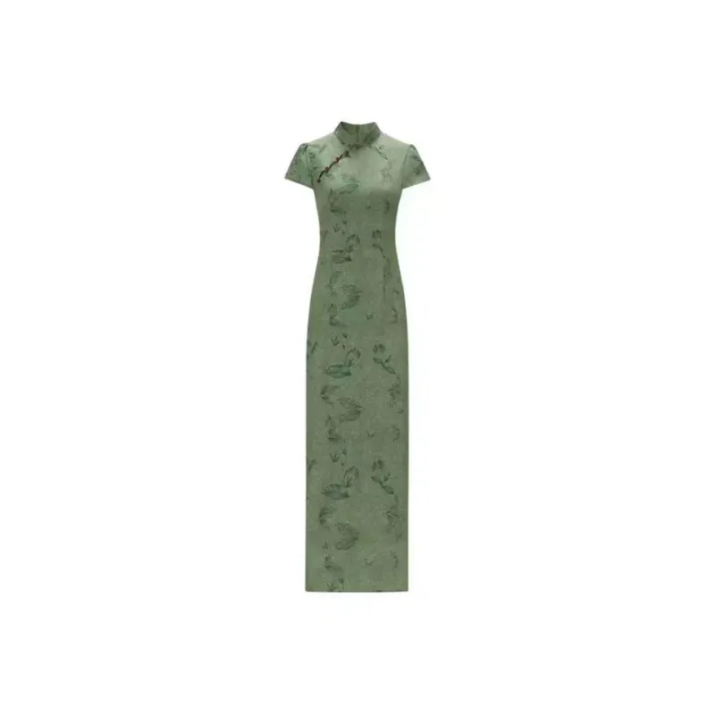 Manekniv Short Sleeved Dresses Women's Green-0
